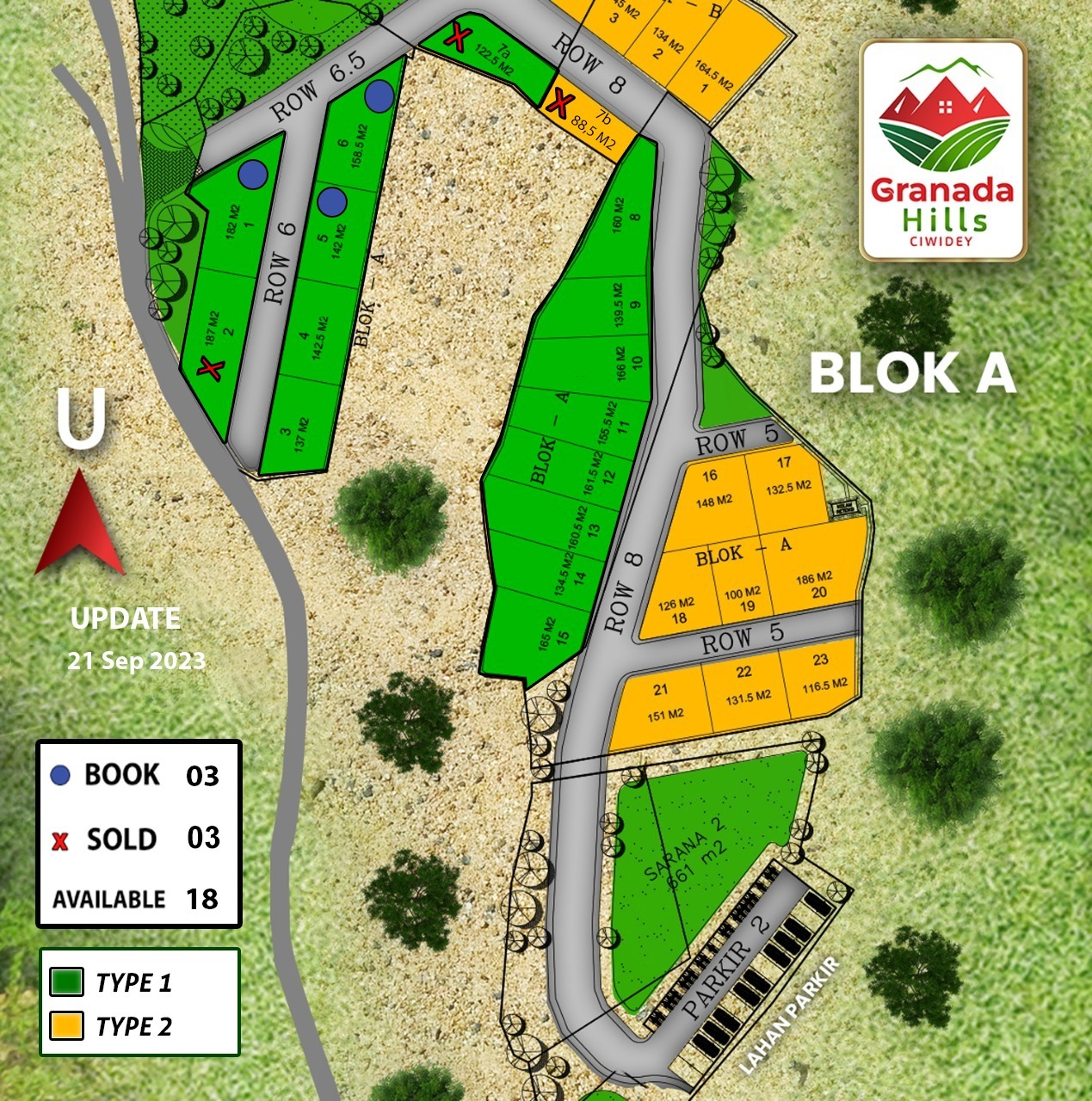 Harga Kavling Granada 40 Update Site Plan Kavling Granada Hills Ciwidey Blok A