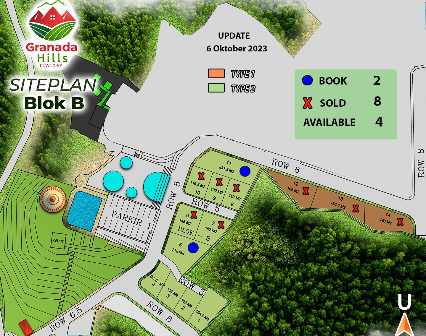 Harga Kavling Granada 39 Update Site Plan Kavling Granada Hills Ciwidey Blok B