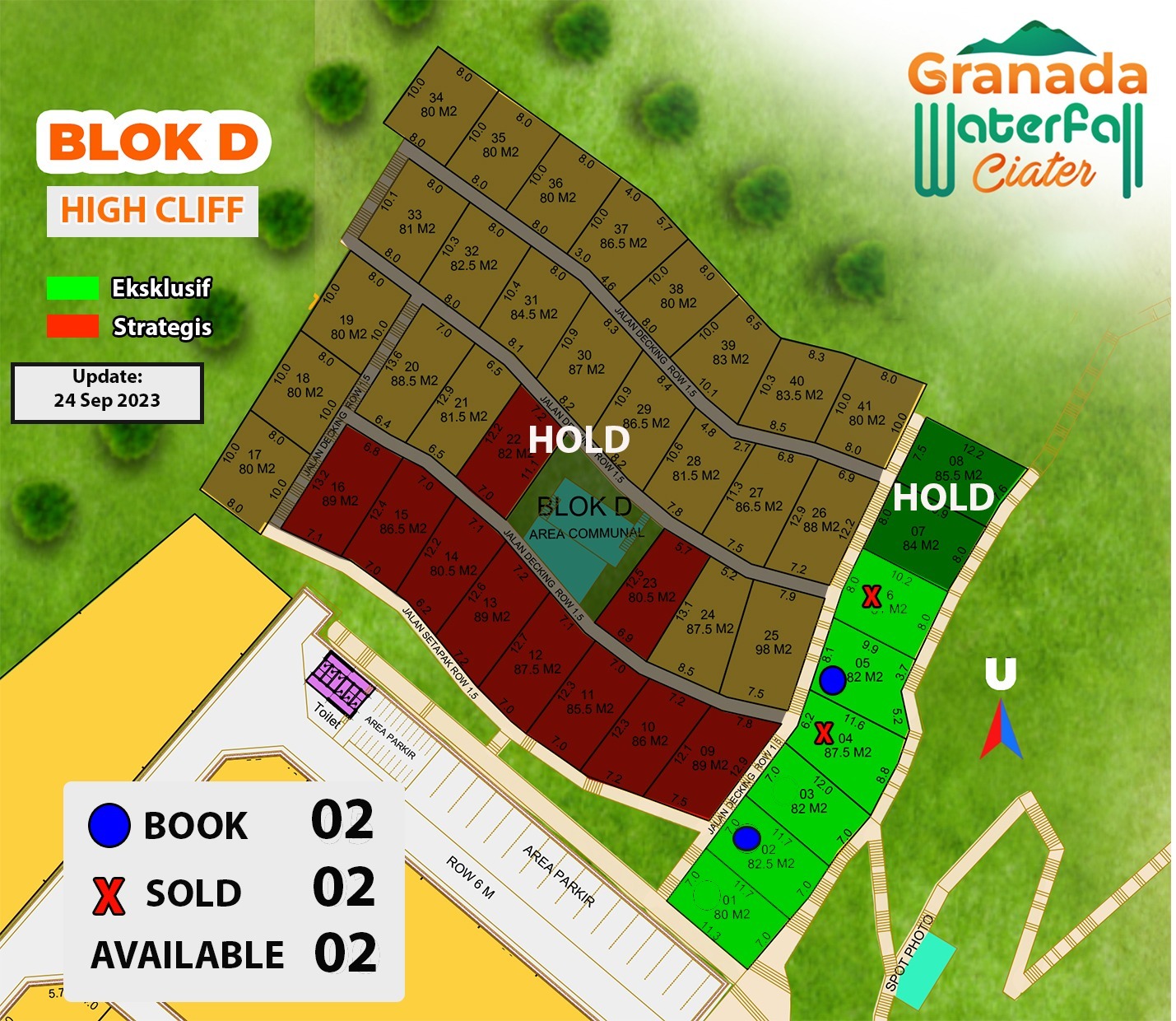 Harga Kavling Granada 44 Update Site Plan Kavling Granada Waterfall Ciater Blok D
