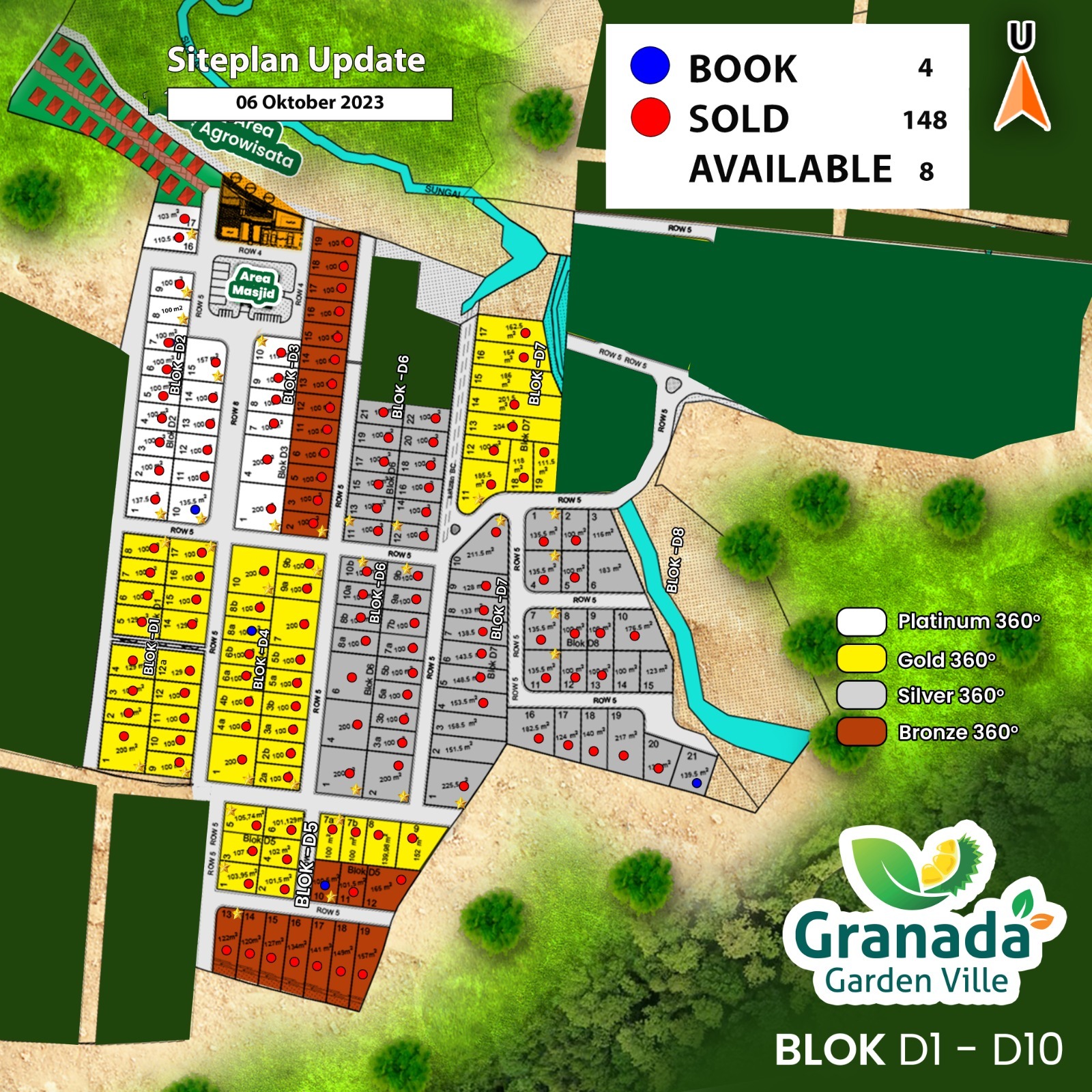 Harga Kavling Granada 26 Site Plan Kavling Granada Garden Ville Blok D1-d10