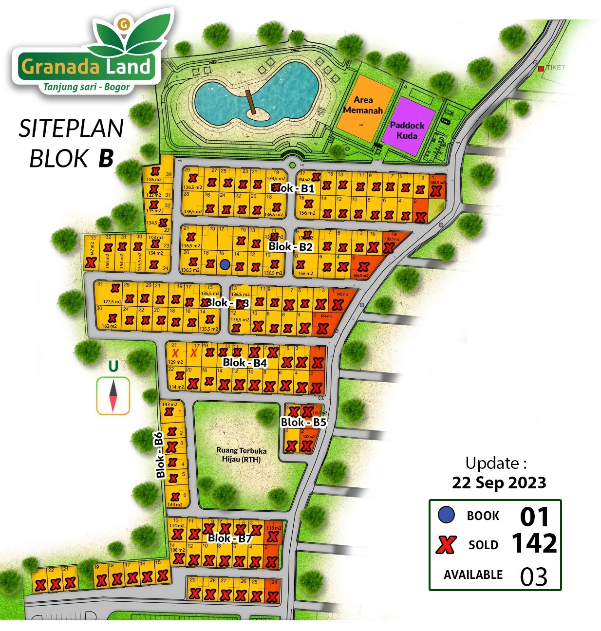 Harga Kavling Granada 11 Update Site Plan Kavling Granada Land Blok B