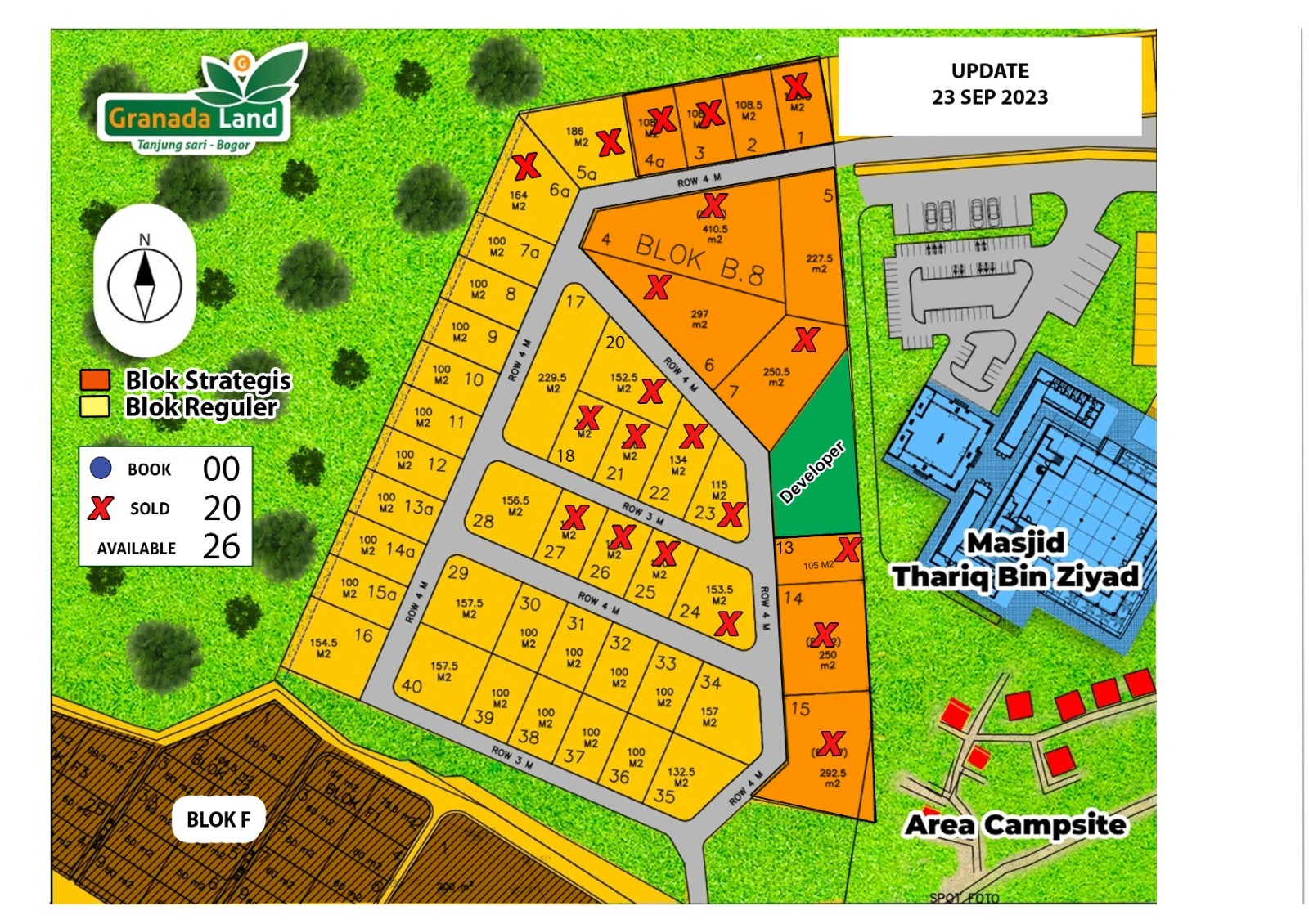 Harga Kavling Granada 12 Update Site Plan Kavling Granada Land Blok B8