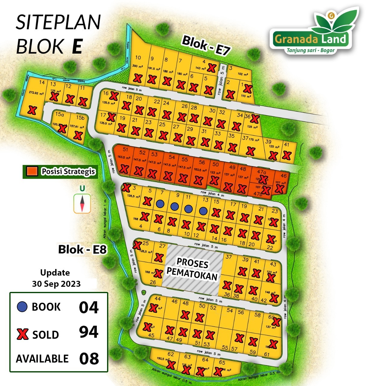 Harga Kavling Granada 17 Update Site Plan Kavling Granada Land Blok E7-E8