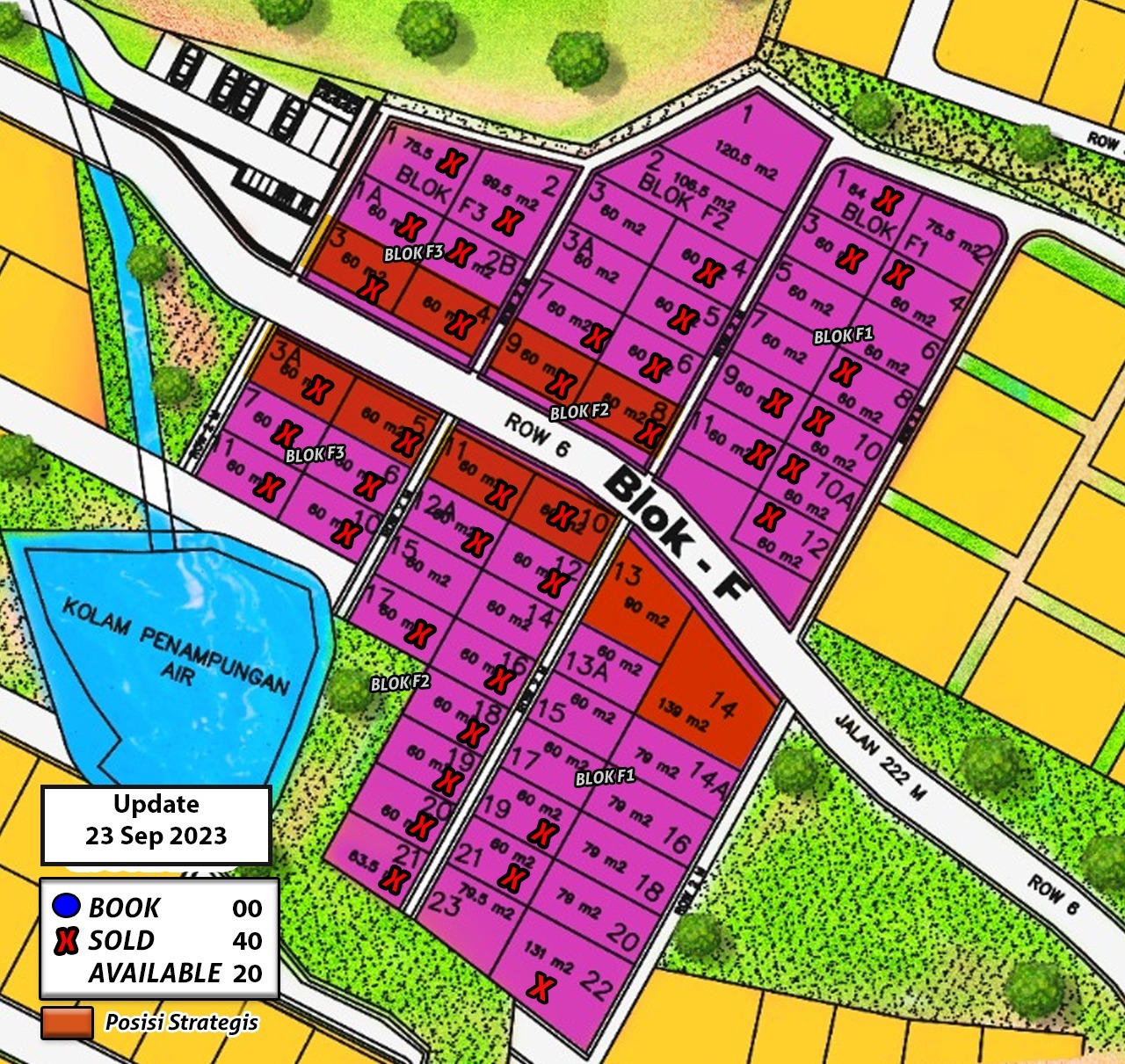 Harga Kavling Granada 18 Update Site Plan Kavling Granada Land Blok F