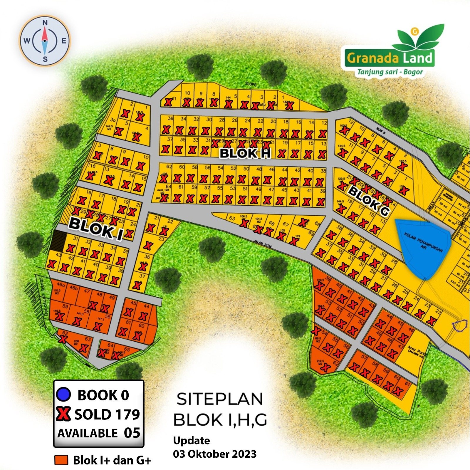 Harga Kavling Granada 19 Update Site Plan Kavling Granada Land Blok G-H-I