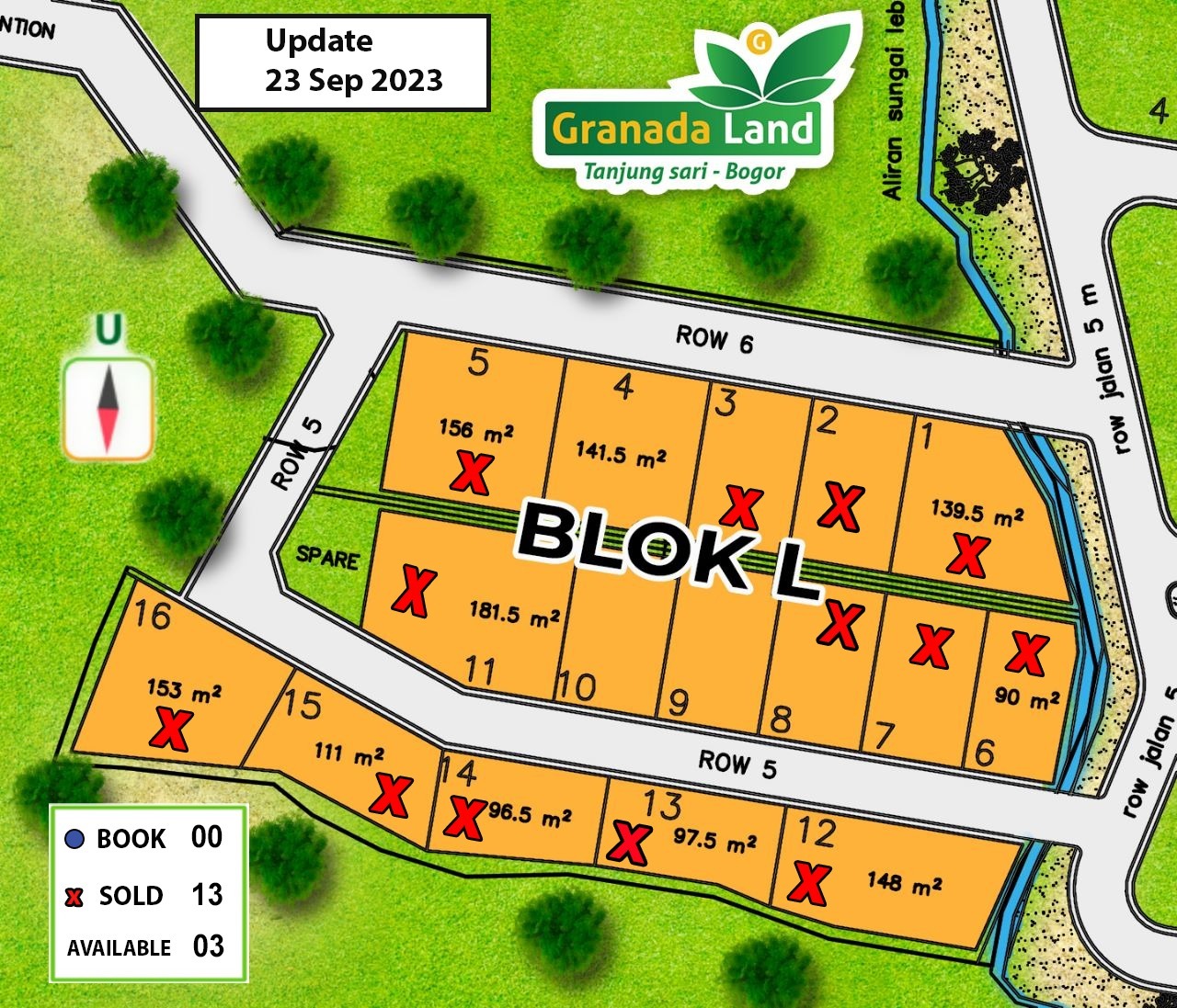 Harga Kavling Granada 22 Update Site Plan Kavling Granada Land Blok L