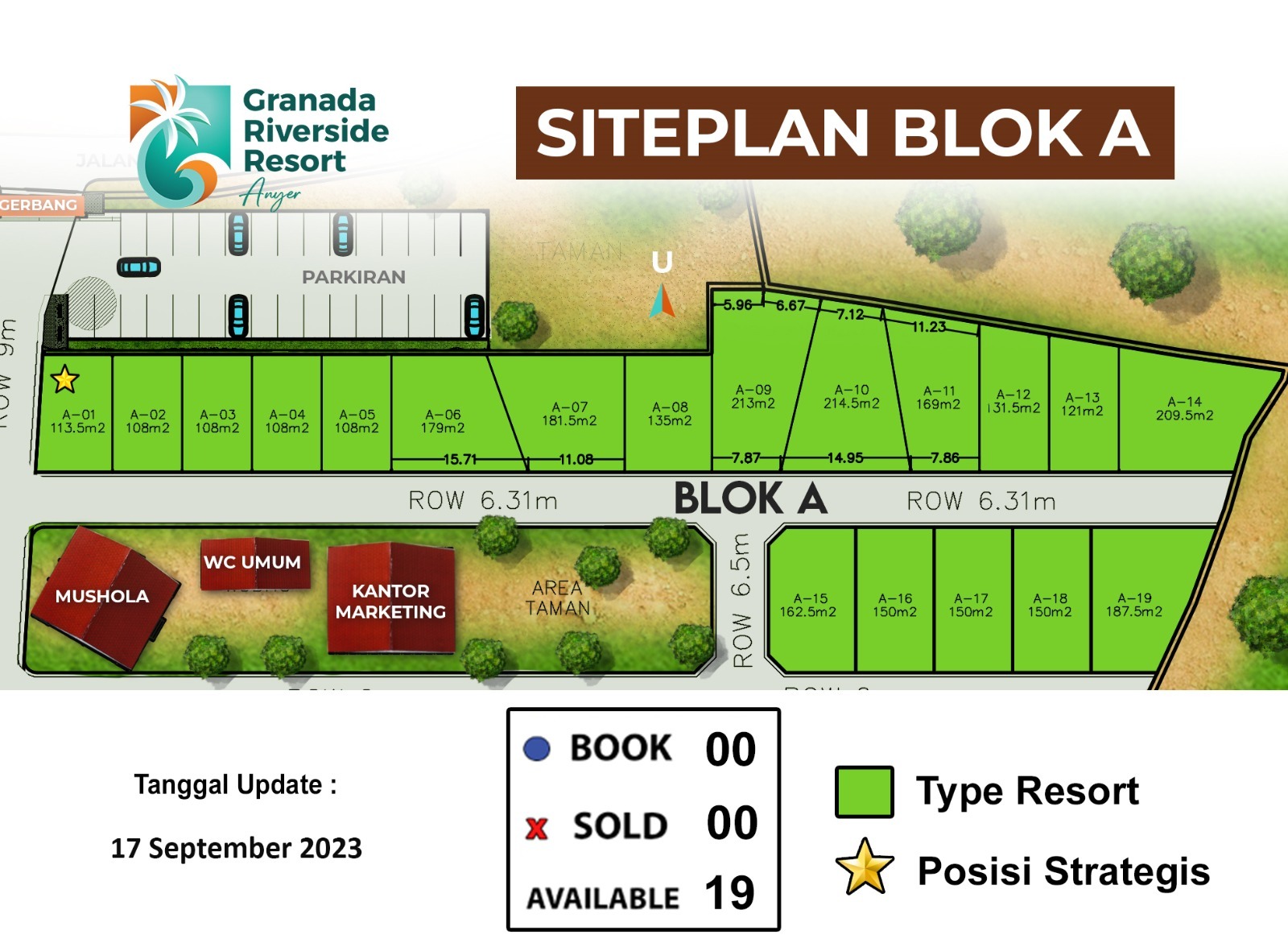 Harga Kavling Granada 35 Update Site Plan Kavling Granada Riverside Resort Anyer Blok A