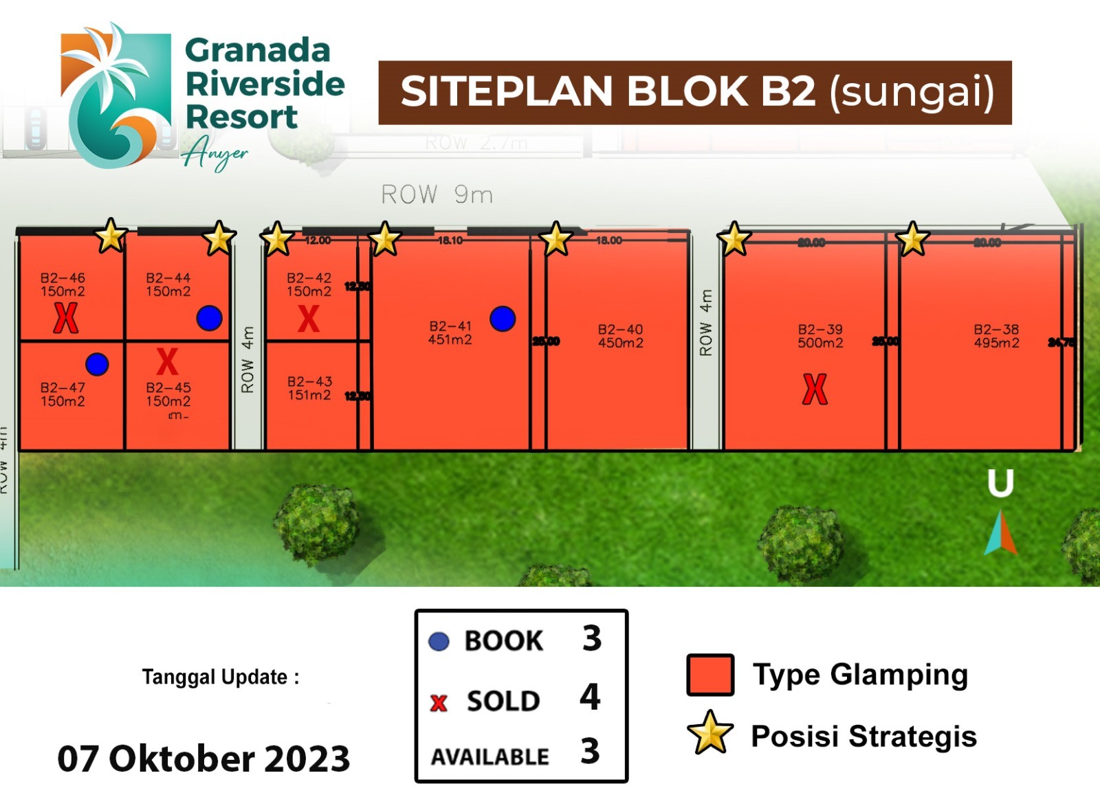 Harga Kavling Granada 37 Update Site Plan Kavling Granada Riverside Resort Anyer Blok B2 Sungai